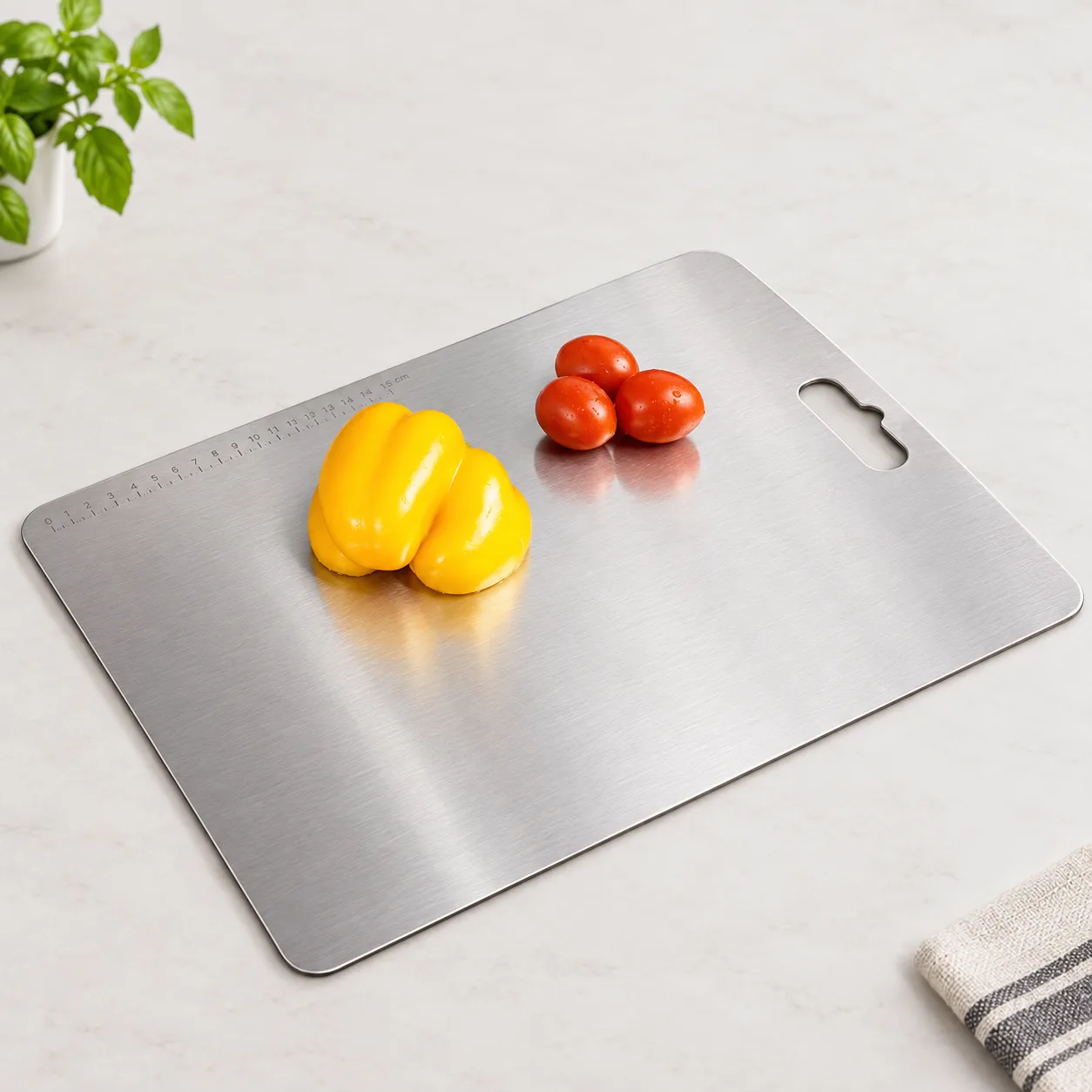 Premium Stainless Steel Chopping Board 36 × 25.5 CM | Heavy-Duty Kitchen Cutting & Chopping Board | Rust Resistant & Easy to Clean — photo 1 of 4