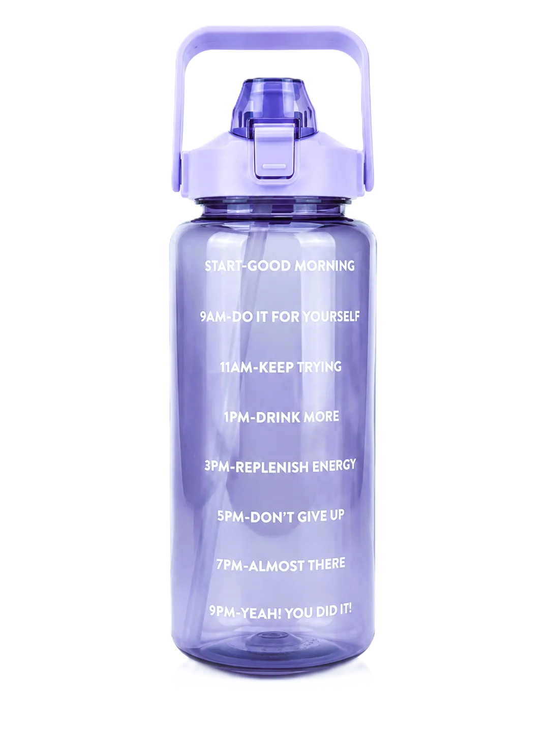 2L Motivational Water Bottle with Time Marker & Straw | Leakproof BPA-Free Gym Bottle with Carry Handle — photo 1 of 3